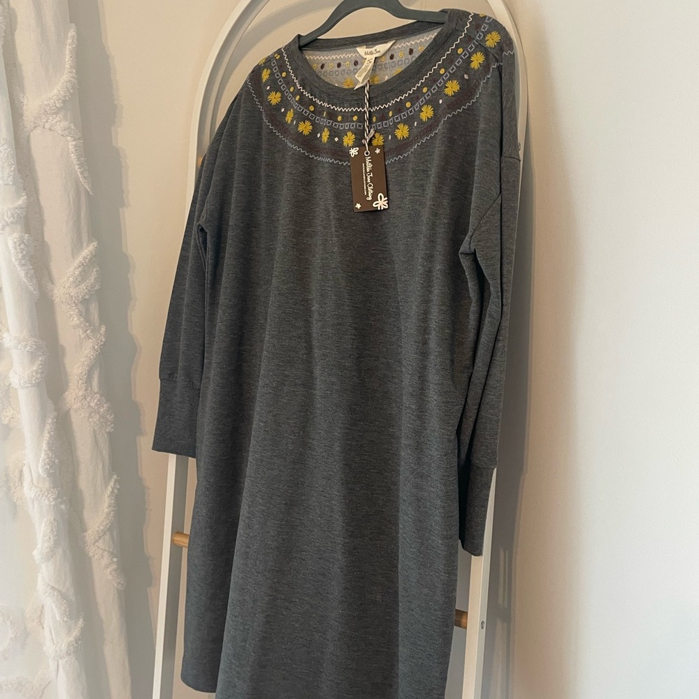 Matilda Jane Gray Embroidered Dress